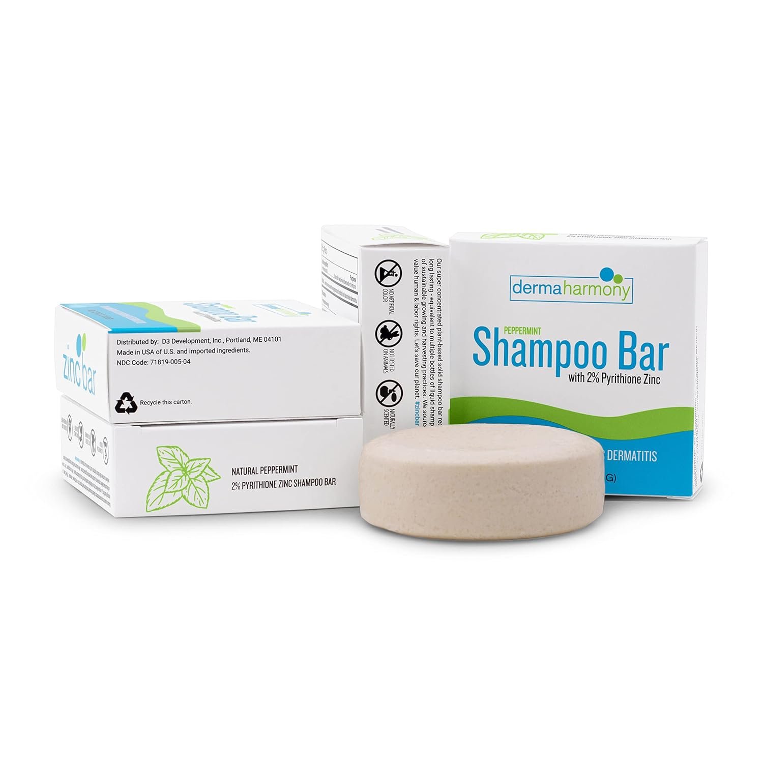 2% Pyrithione Zinc Shampoo Bar for dandruff and seborrheic dermatitis - Peppermint (4 Oz) - Image 7