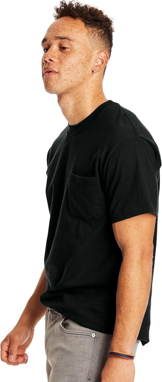 Hanes Men's Short-Sleeve Beefy T-Shirt with Pocket - Image 4