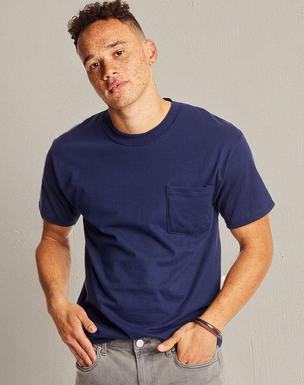 Hanes Men's Short-Sleeve Beefy T-Shirt with Pocket - Image 6