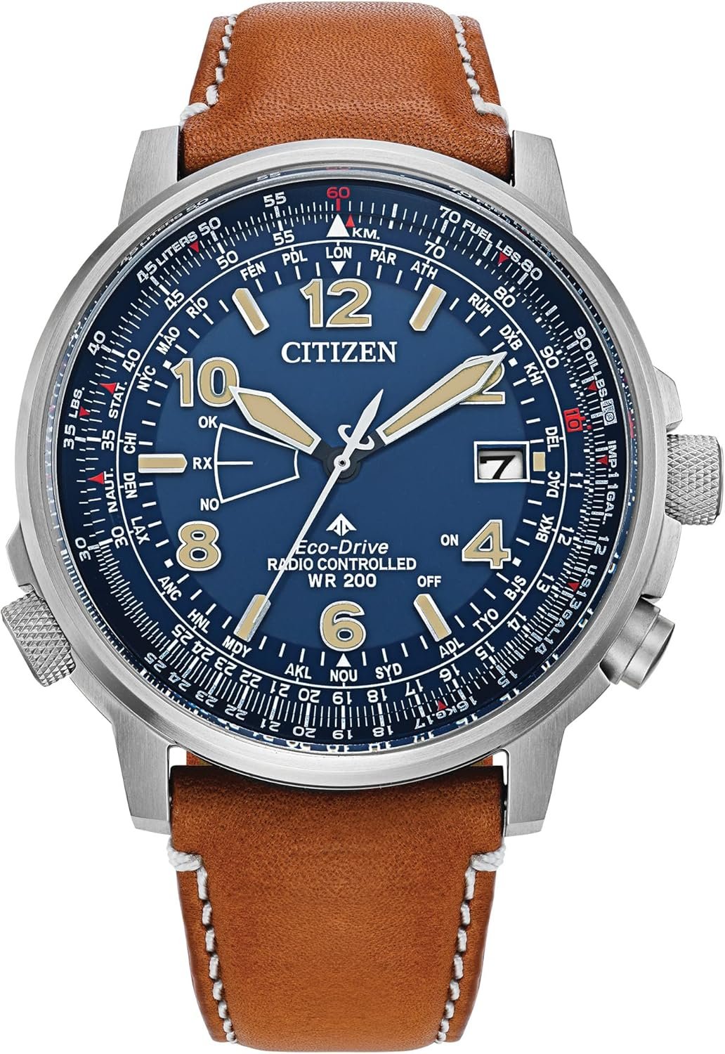 Citizen Men's Eco-Drive Sport Leather Strap Watch - Image 2