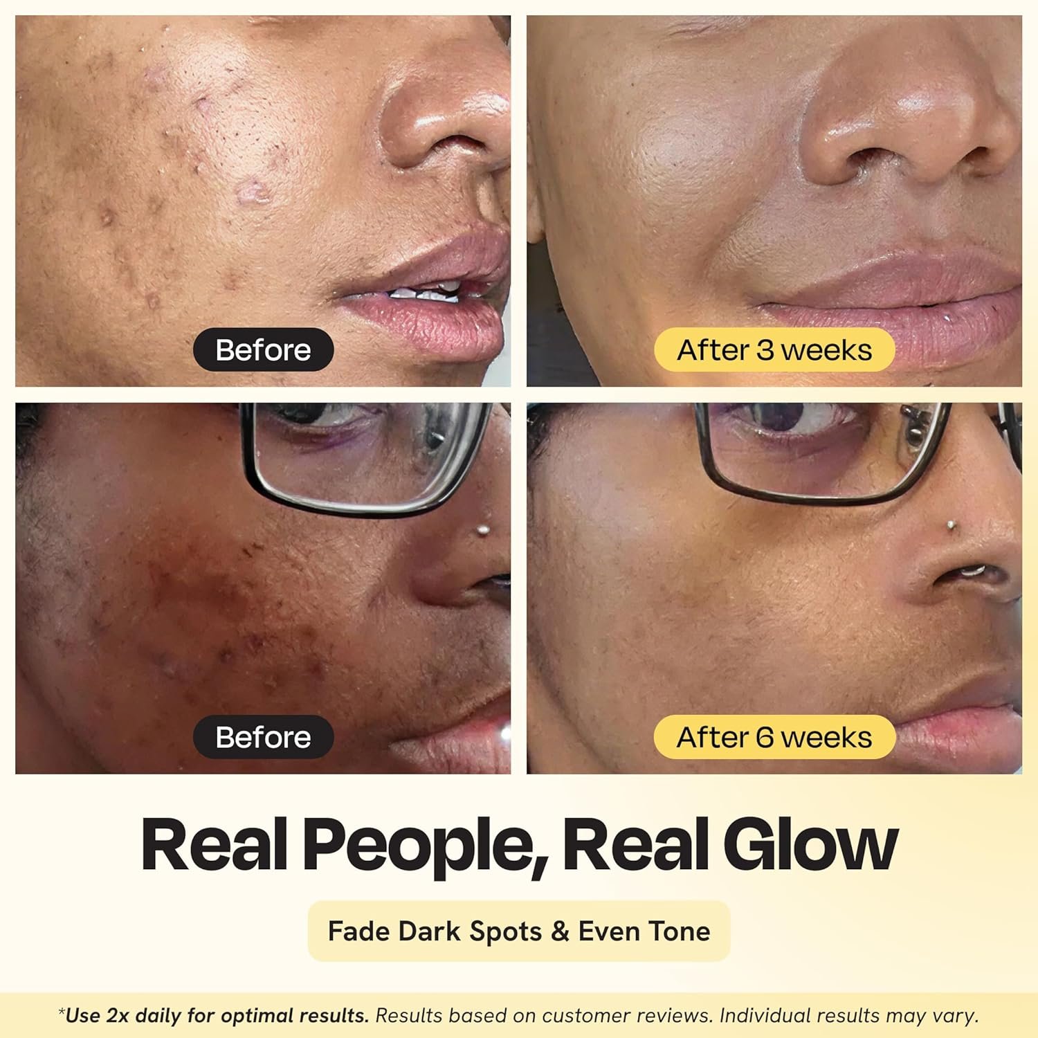 Gleamin Advanced Brightening Face Moisturizer - Face Cream for Women & Men with Vitamin C, Ceramides, Turmeric & Hyaluronic Acid - Faded Cream for Dark Spots, Uneven Skin Tone & Hydration - 1.7 fl oz - Image 3