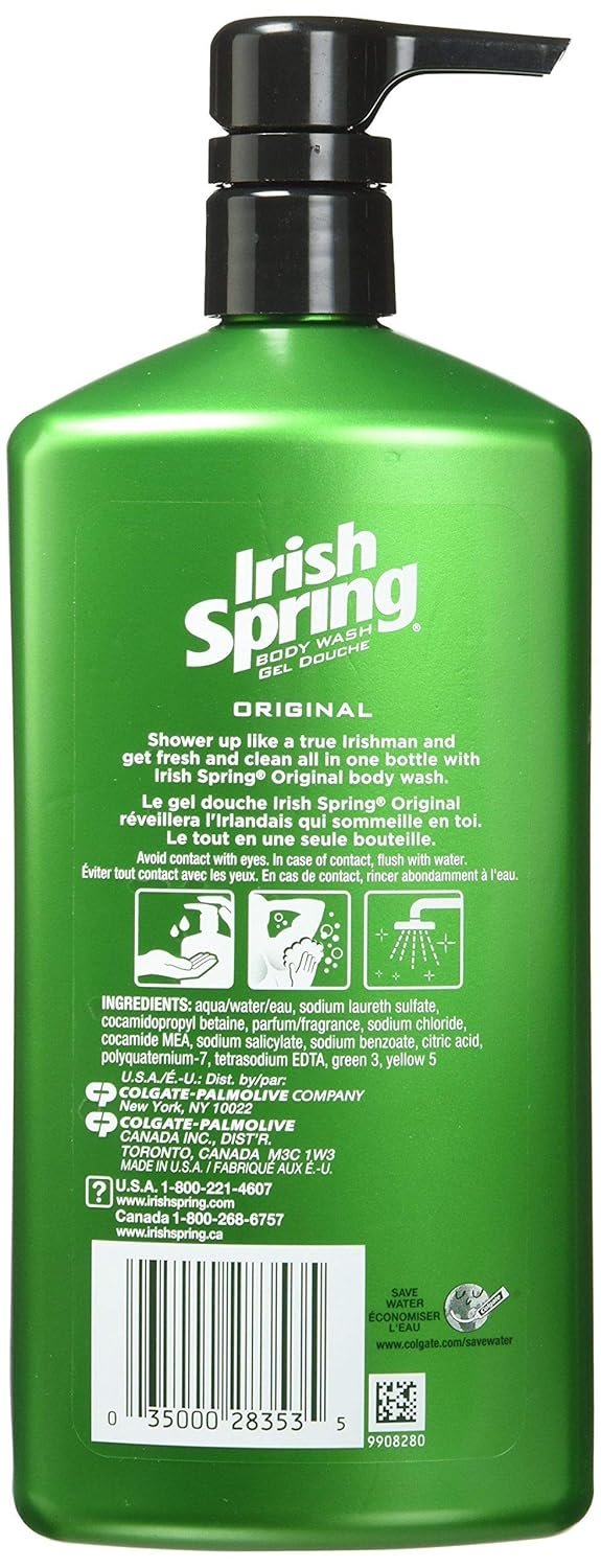 Irish Spring Men's Body Wash Pump, Original - 32 Fluid Ounce - Image 4
