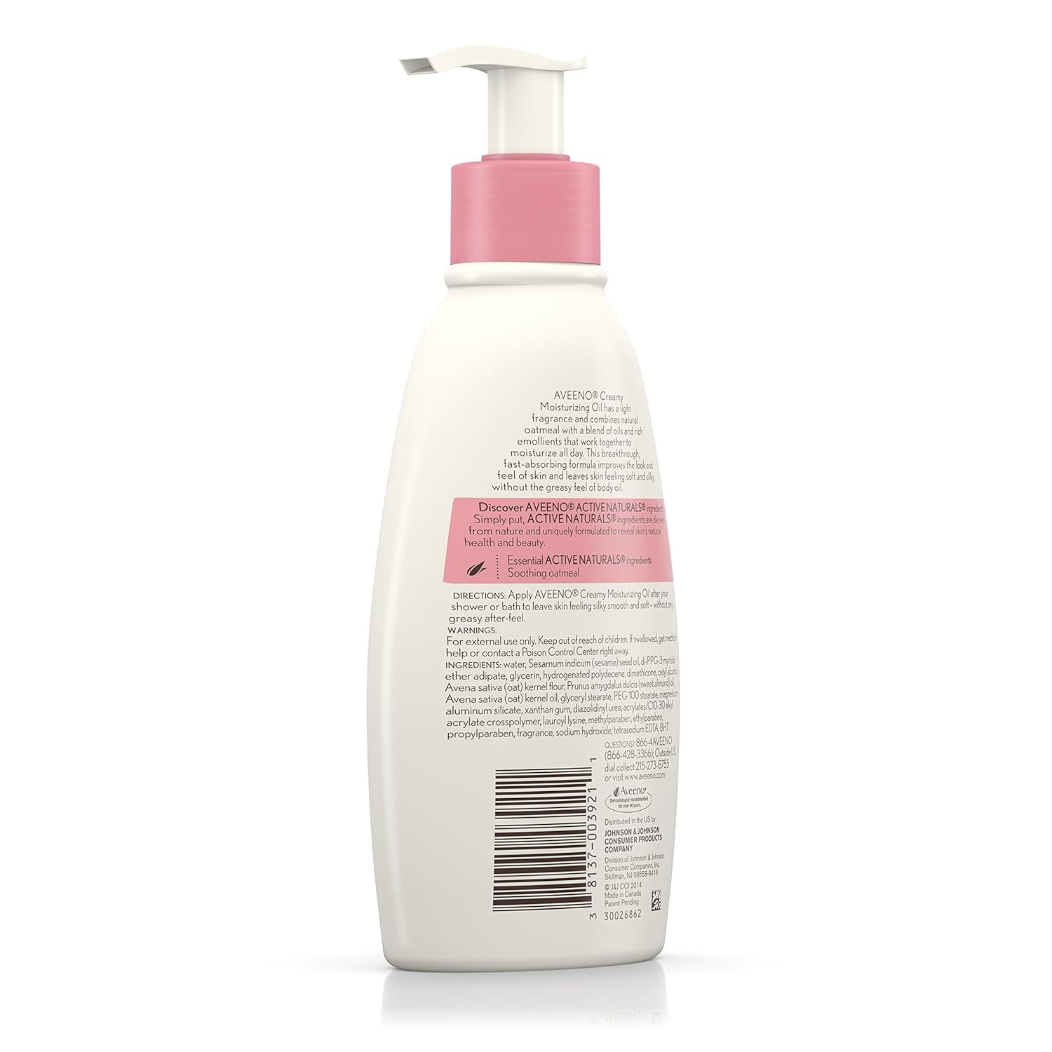 Aveeno Creamy Oil Daily Body Moisturizer, Non-Greasy & Lightly Scented Body Moisturizer with Oat & Almond Oil Nourishes Dry Skin with 24 Hours of Moisture, Non-Comedogenic, 12 fl. oz - Image 4