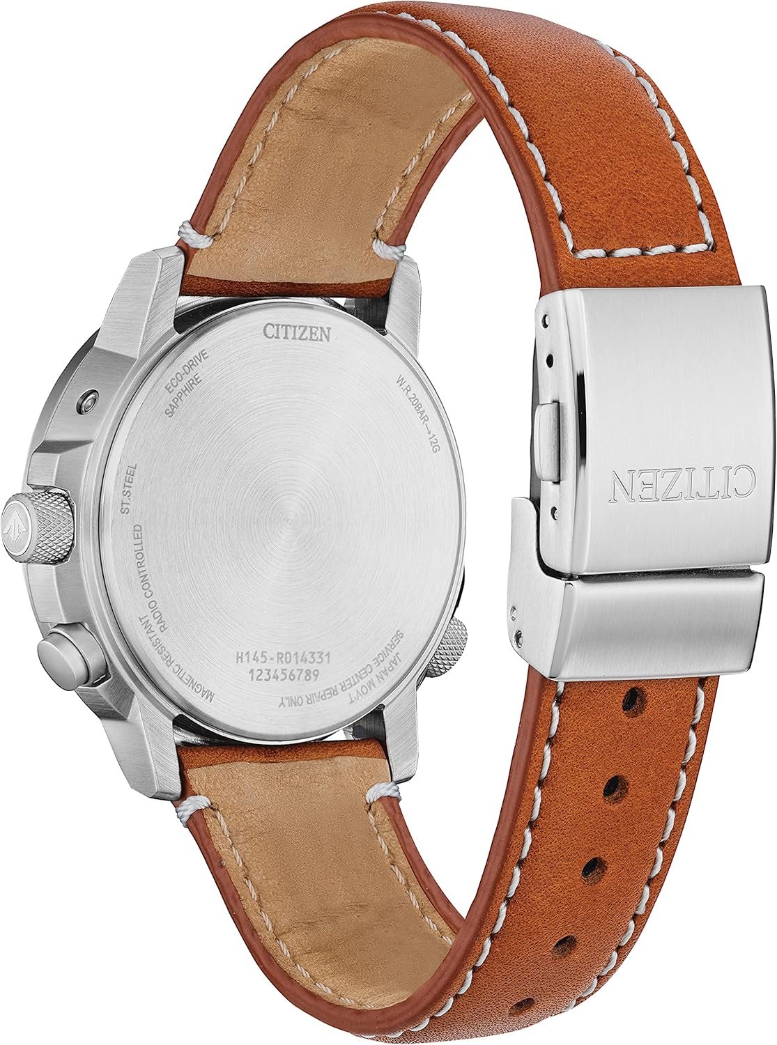 Citizen Men's Eco-Drive Sport Leather Strap Watch - Image 4
