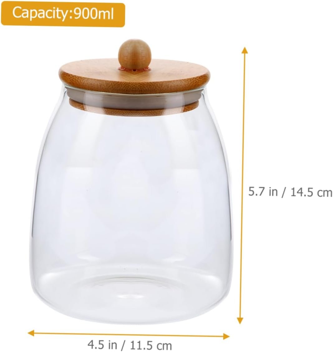 Glass Sealed Jar Bamboo Lid for Kitchen Storage Candy Storage Jar Lids for Food Tea Dried Fruits - Image 4