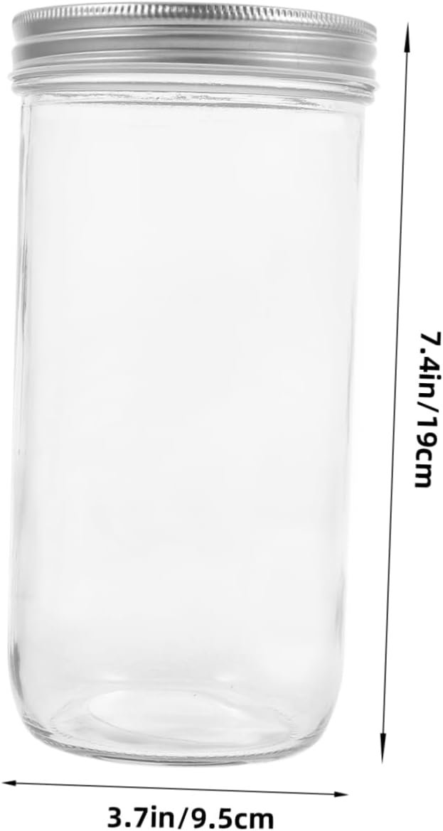 Transparent Glass Storage Jar Airtight Container for Kitchen Snacks Spices and Dried Foods Food Sealing Jar with Wide Mouth for Easy Refill - Image 3