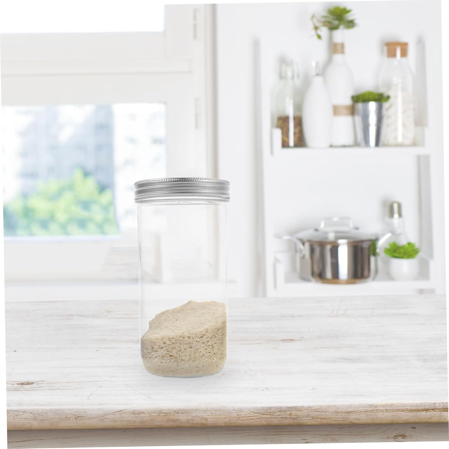 Zerodeko Glass Food Storage Jar with Airtight Canister for Spices Beans Tea and Snacks and Storage - Image 8