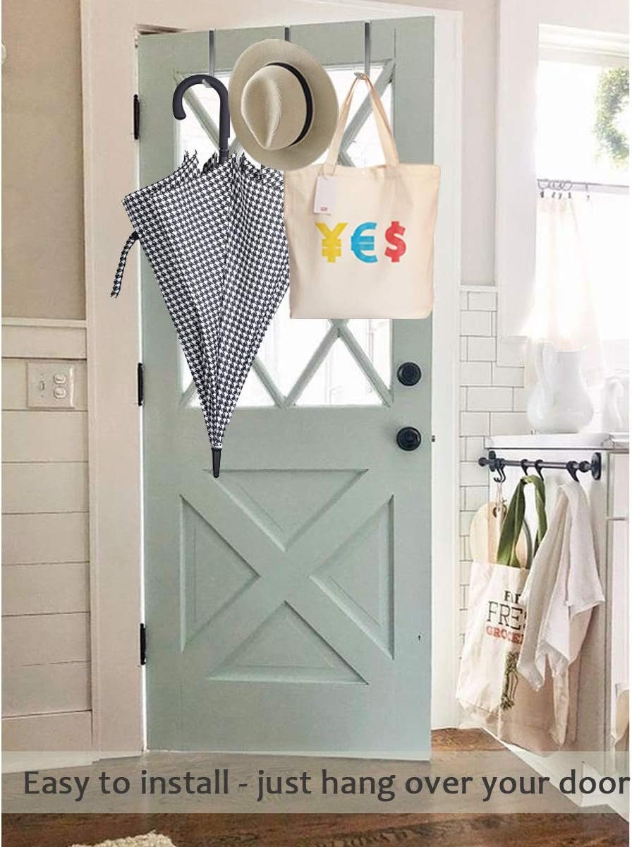 10Pcs Over The Door Hooks, Metal Door Hanger Z Hooks, Sturdy Over Door Hooks for Hanging Clothes, Towels, Coats and More - Image 6