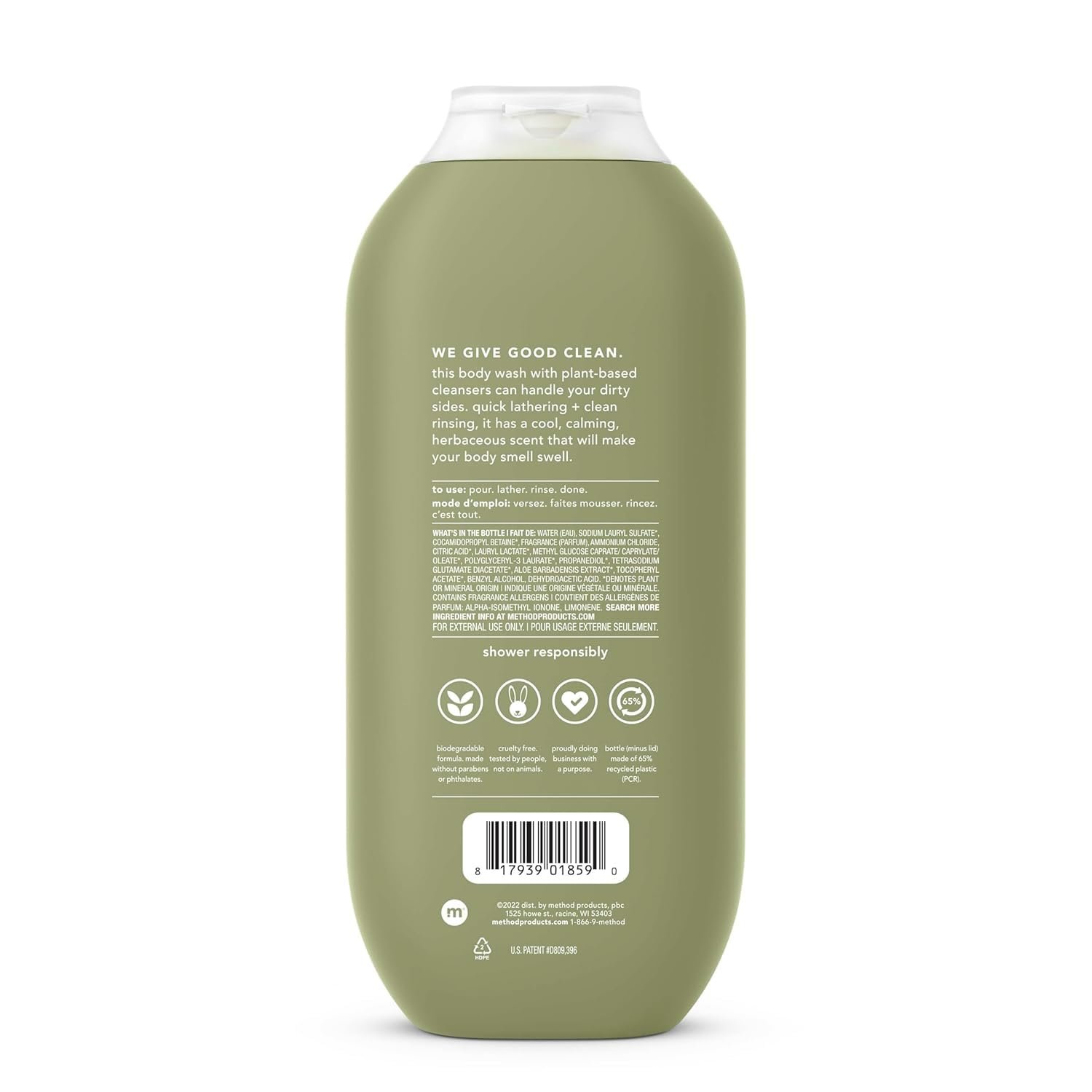 Method Men, Juniper + Sage Body Wash, 18oz (Pack of 3) - Image 3