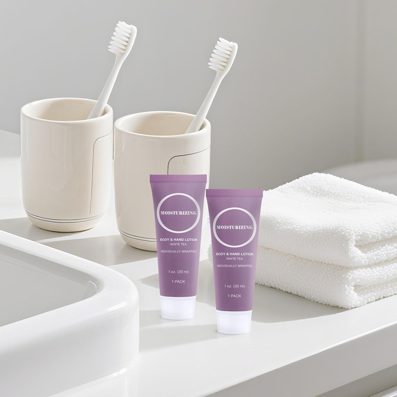 Travel Size Body Lotion, Small Hand Cream Lotion Bulk, Nourishing Extra Dry Skin Individually Wrapped Mini Bottle Shower Moisturizer Lotion Toiletries for Travel Hotel Homeless 1 oz (Pack of 60) - Image 5