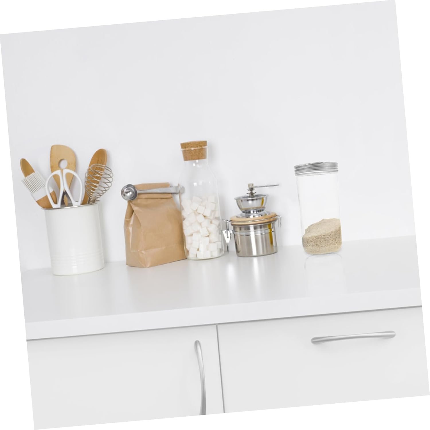 Zerodeko Glass Food Storage Jar with Airtight Canister for Spices Beans Tea and Snacks and Storage - Image 4