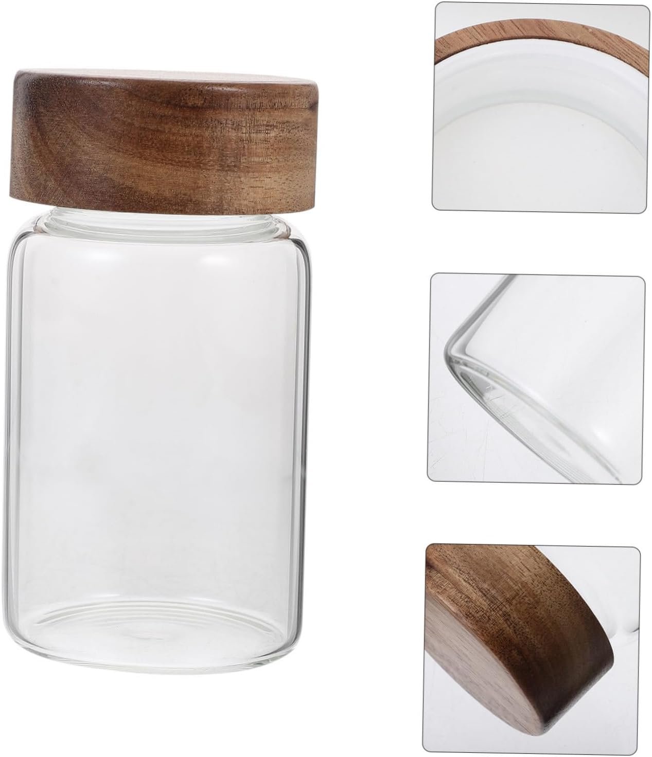 Glass Jar Lid Airtight Seal Food Storage Container Kitchen Canister Mason Jar - Image 10