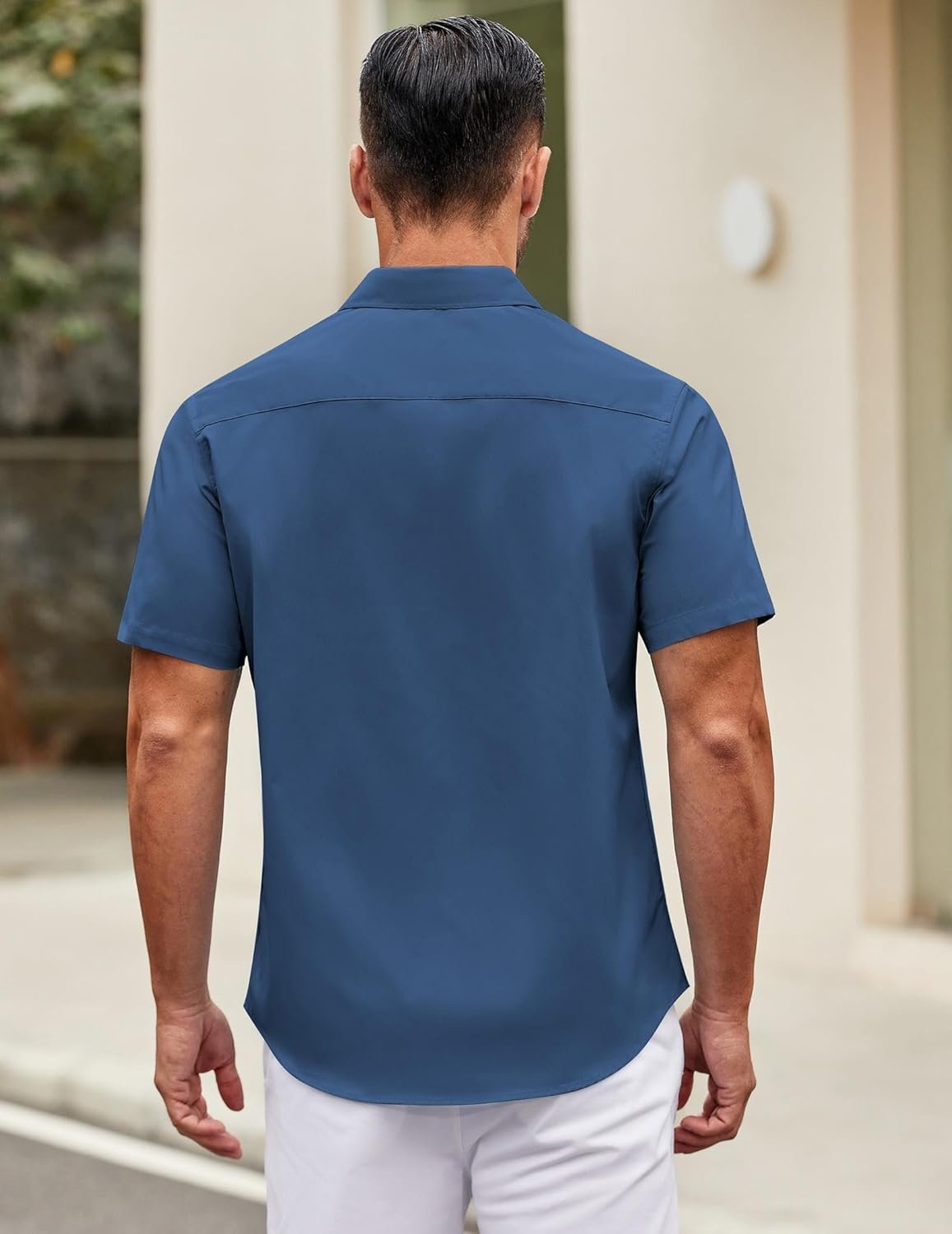 COOFANDY Mens Short Sleeve Casual Button Down Shirts Summer Untucked Dress Shirts with Pocket - Image 5