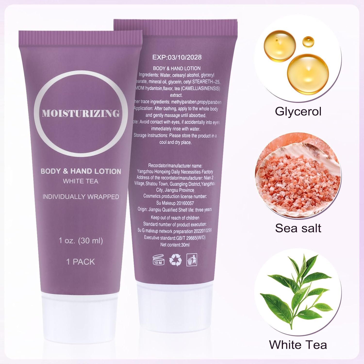 Travel Size Body Lotion, Small Hand Cream Lotion Bulk, Nourishing Extra Dry Skin Individually Wrapped Mini Bottle Shower Moisturizer Lotion Toiletries for Travel Hotel Homeless 1 oz (Pack of 60) - Image 4