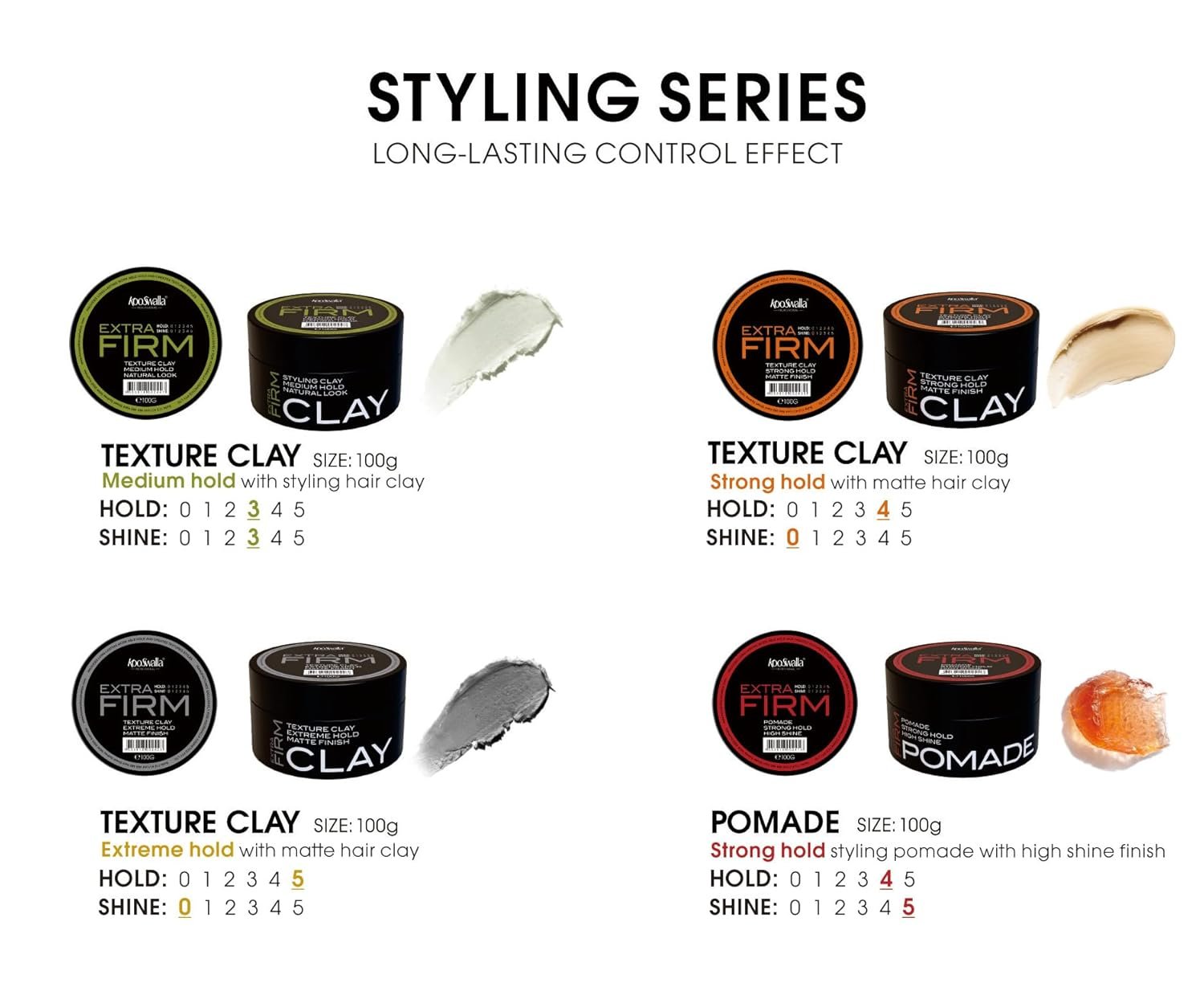 Hair Pomade for Men, High Shine Long Last Mens Hair Styling Gel Pomade Strong Hold for All Hair Types with Natural Ingredient 100g - Image 5