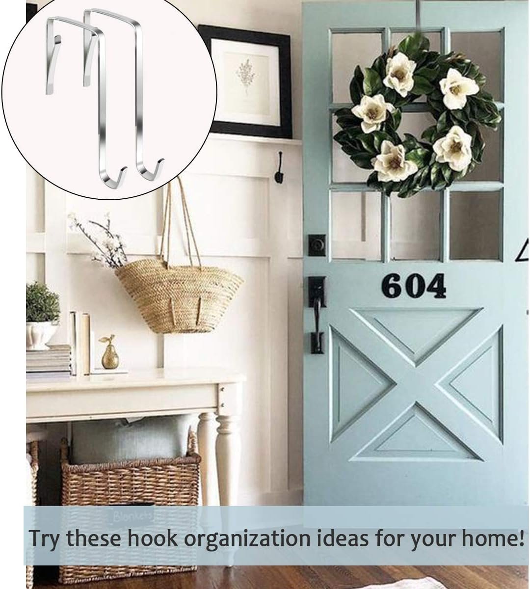 10Pcs Over The Door Hooks, Metal Door Hanger Z Hooks, Sturdy Over Door Hooks for Hanging Clothes, Towels, Coats and More - Image 8