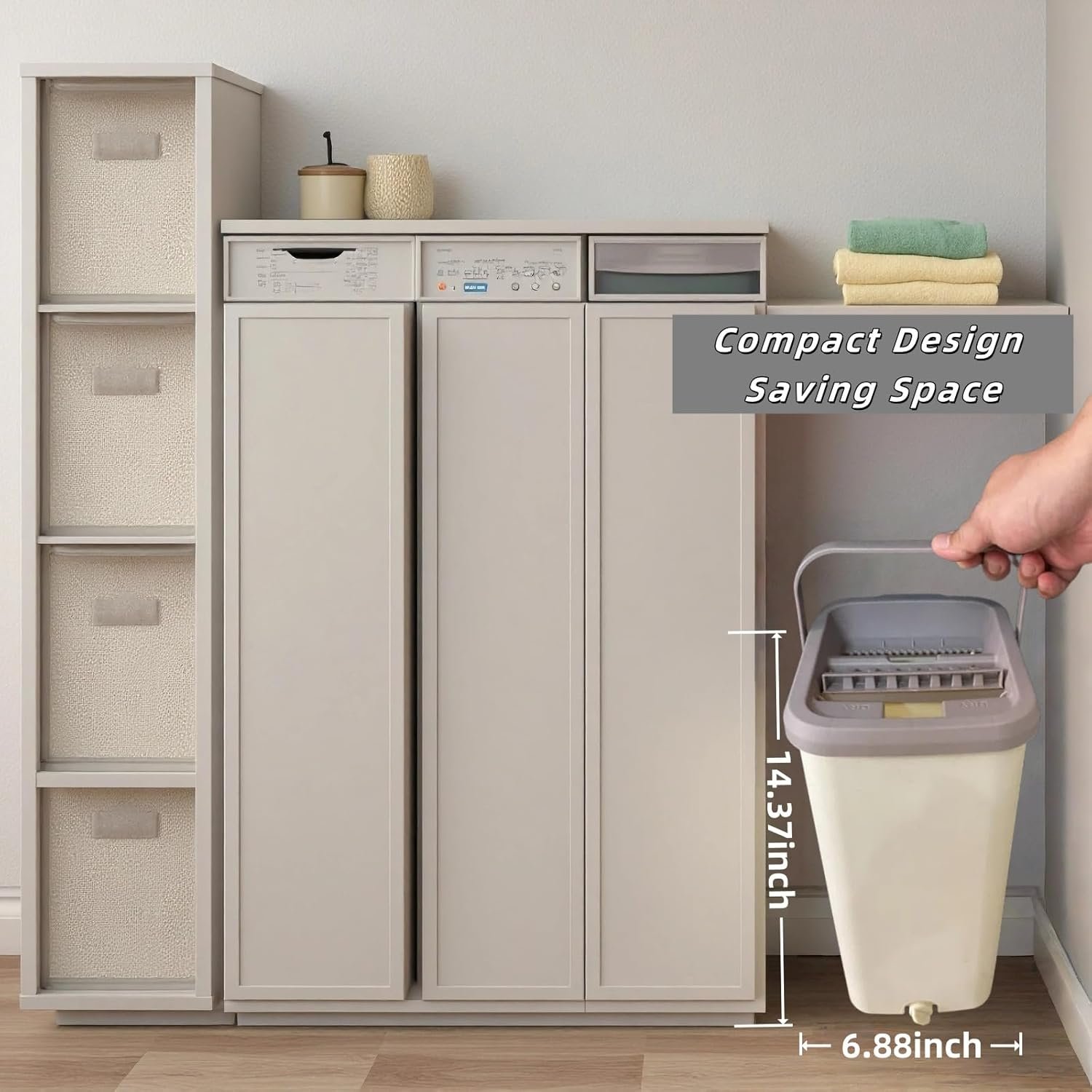 Flat Mop and Bucket with Wringer Set for Floor Cleaning, Separates Dirty and Clean Water, Wall Cleaner Mop, 4pcs Washable Microfiber Pads - Image 10