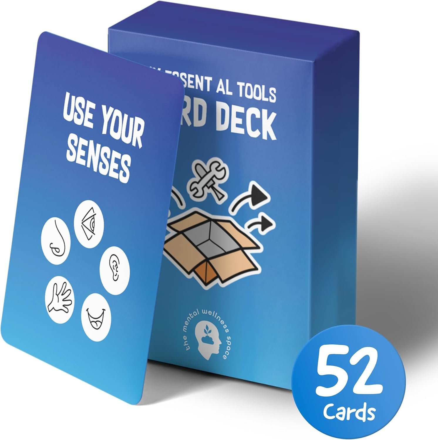 My Essential Self-Care Tools Card Deck, Mindfulness Cards for Promoting Mental Coping Skills & Calm, Resilience Building for Men/Women, 1 Deck/52 Pieces with Guidebook - Image 3