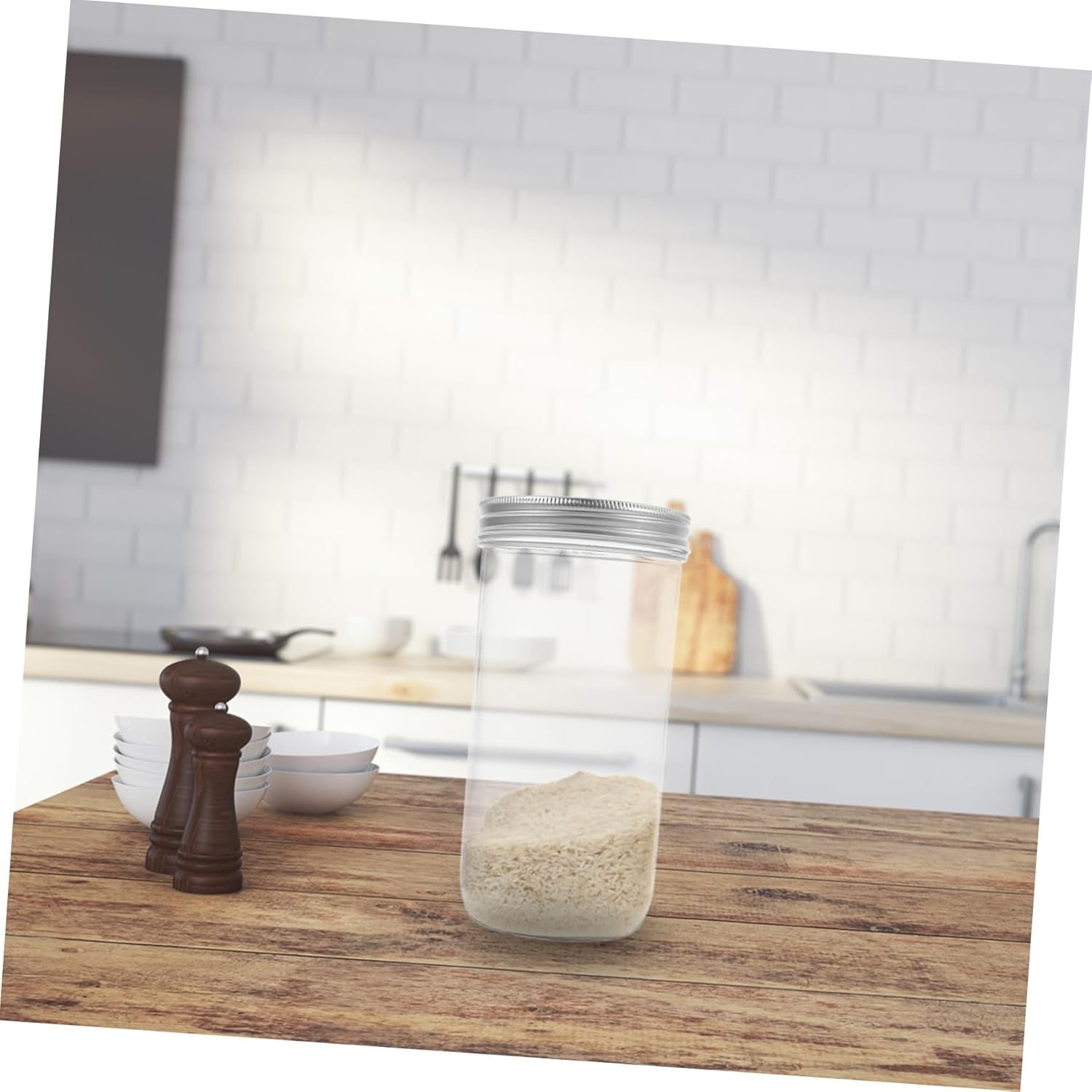 Zerodeko Glass Food Storage Jar with Airtight Canister for Spices Beans Tea and Snacks and Storage - Image 6