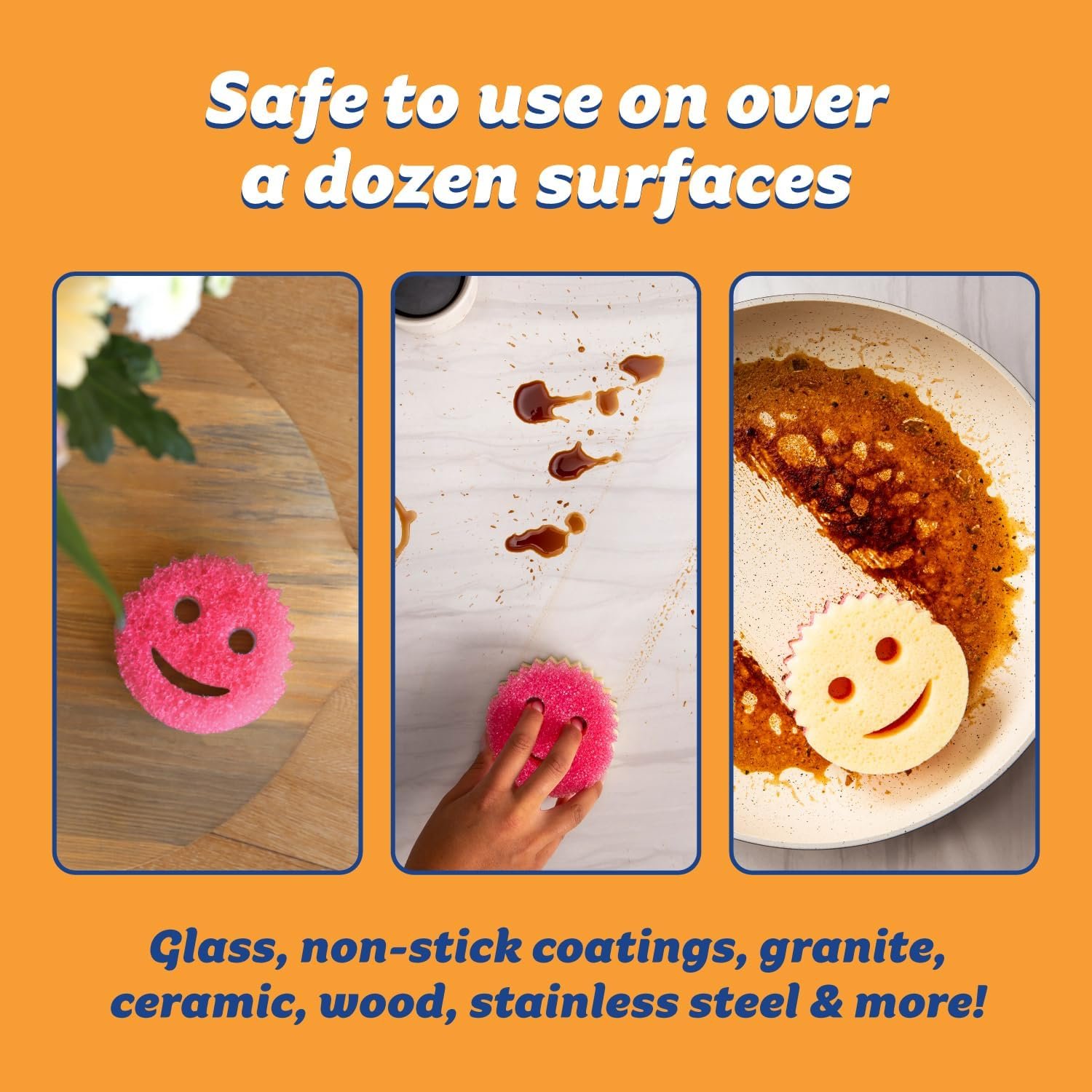 Scrub Daddy 6 Scrub Mommy Kitchen Sponges & 1 Daddy Caddy Sponge Holder - Scratch-Free for Dishes & Multipurpose Cleaning - BPA Free & Made with Polymer Foam - Stain & Odor Resistant - Image 7