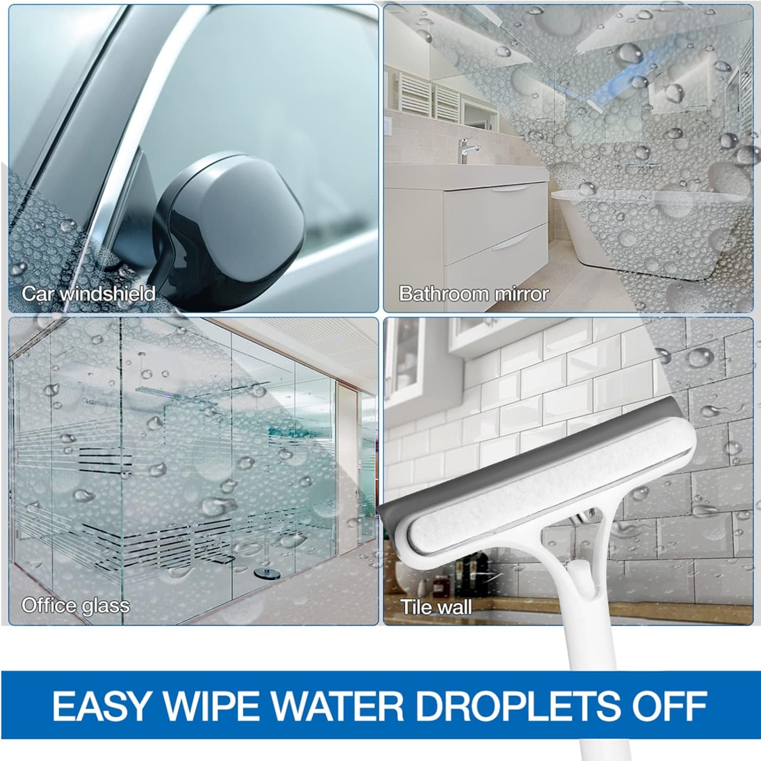 NOLITOY 3pcs Upgrade Your Cleaning Window Squeegee Scrubber Tool Multi-Purpose Cleaning Kit - Image 9