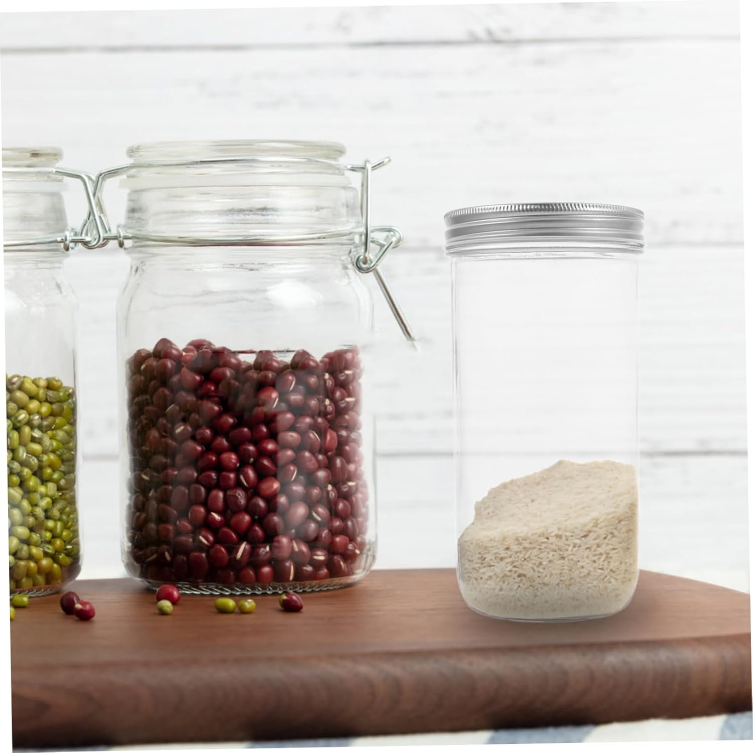 Transparent Glass Storage Jar Airtight Container for Kitchen Snacks Spices and Dried Foods Food Sealing Jar with Wide Mouth for Easy Refill - Image 5
