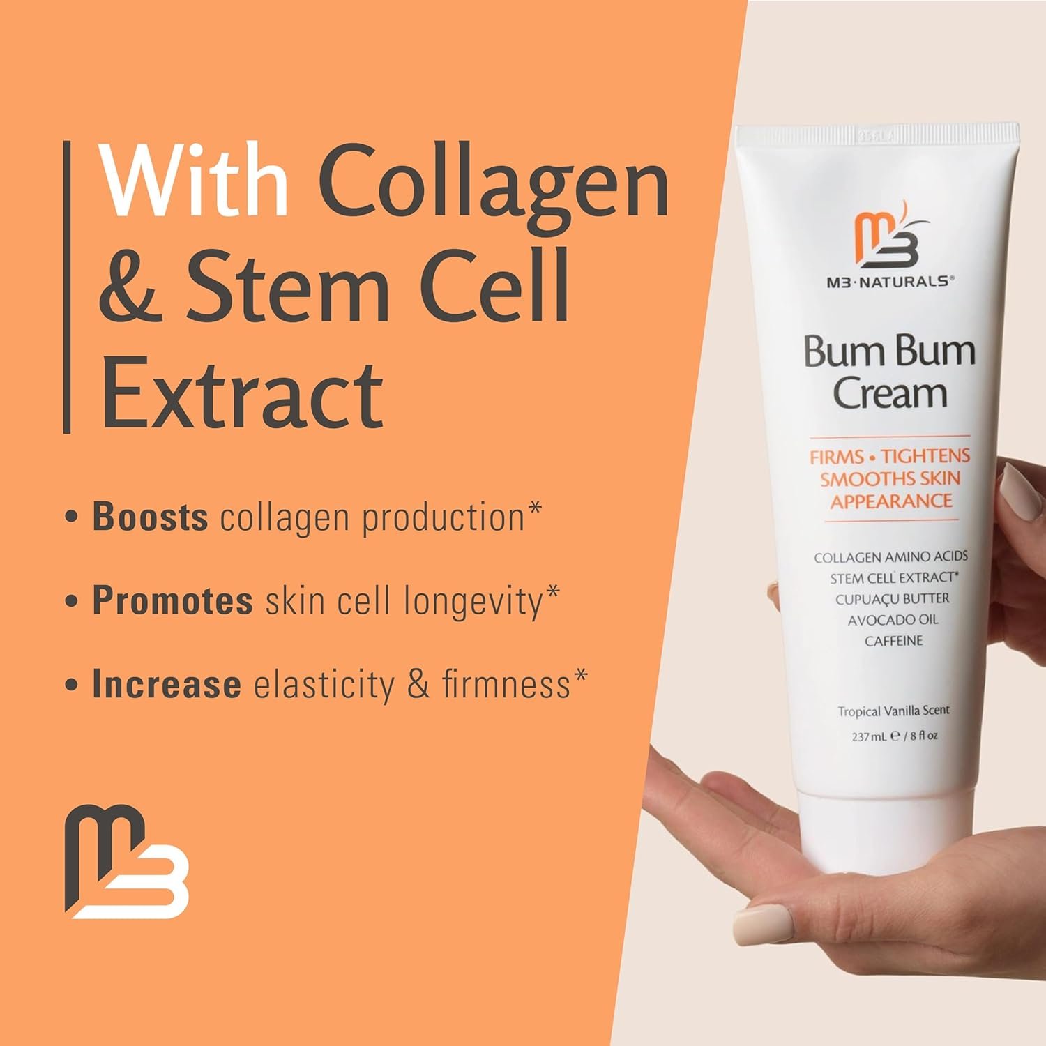 Bum Bum Cream with Lemon Vanilla Scent, 2-in-1 Skin Care Cellulite Treatment & Massage Lotion, Non-Greasy Skin Tightening for Firm Butt, Belly, and Thighs with Cupuaçu, Collagen, and Caffeine, 8 Fl Oz - Image 7