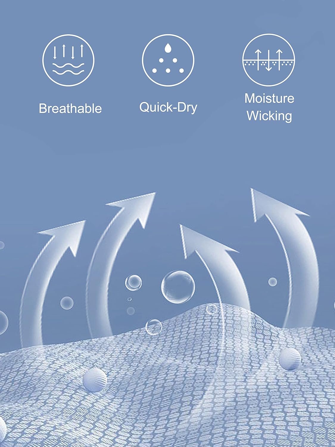 Men's Dry Fit Moisture Wicking 3 & 5 Pack Tech Performance Mesh Quick Dry Active Athletic Crew T Shirts - Image 6