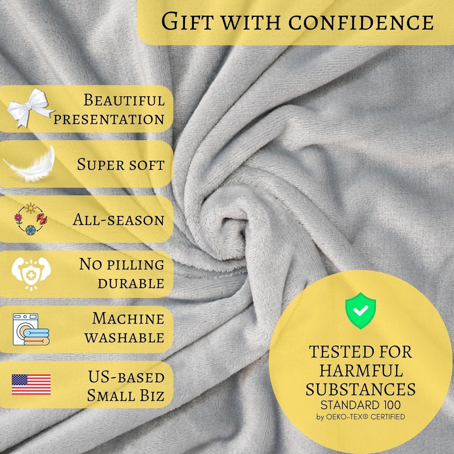 Get Well Blanket - Healing Blanket - Inspirational Blankets for Women/Men - Get Well Soon Gifts - Warm Hugs - Soft Fleece Throw Blanket - Strength - Healing Thoughts (Gray Fleece 50x65) - Image 6