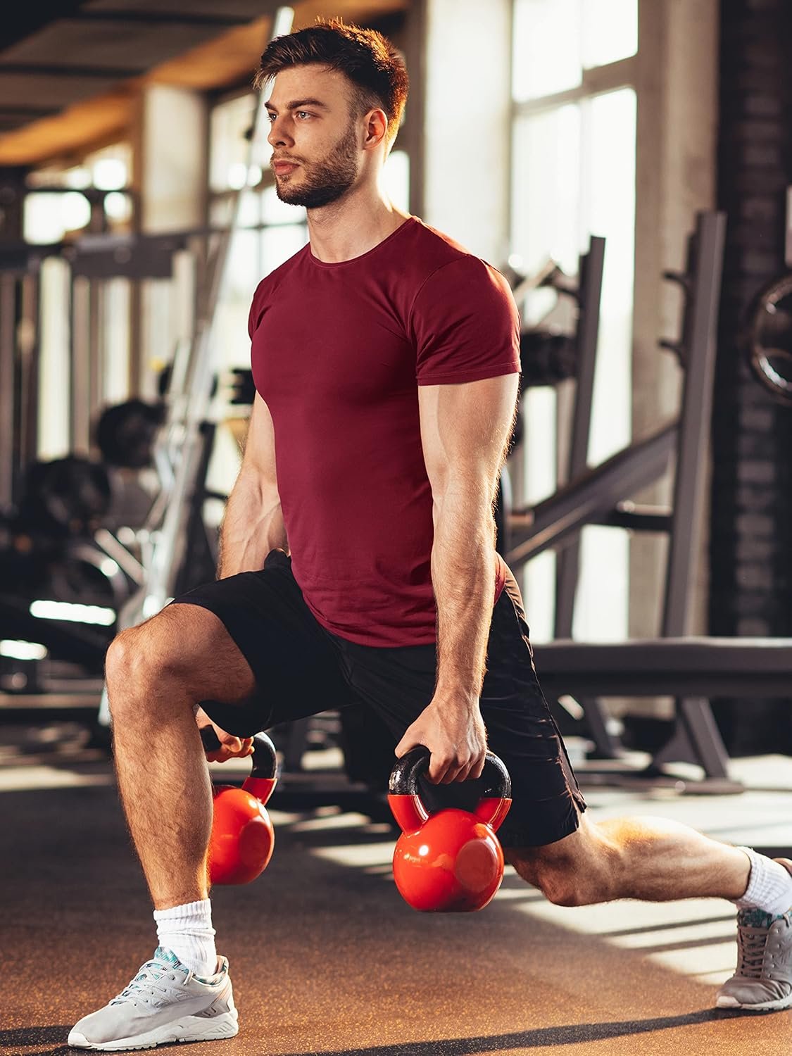 Men's Dry Fit Moisture Wicking 3 & 5 Pack Tech Performance Mesh Quick Dry Active Athletic Crew T Shirts - Image 9