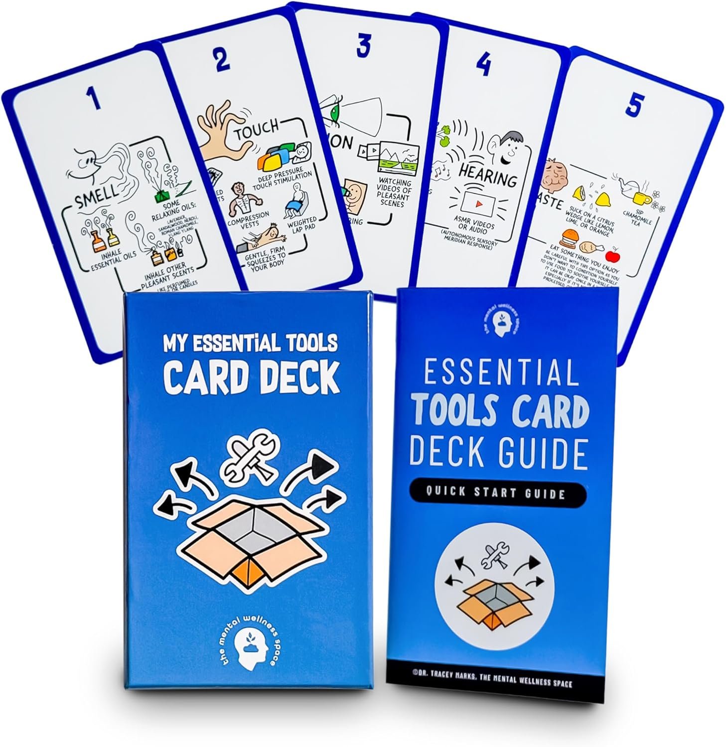 My Essential Self-Care Tools Card Deck, Mindfulness Cards for Promoting Mental Coping Skills & Calm, Resilience Building for Men/Women, 1 Deck/52 Pieces with Guidebook - Image 2