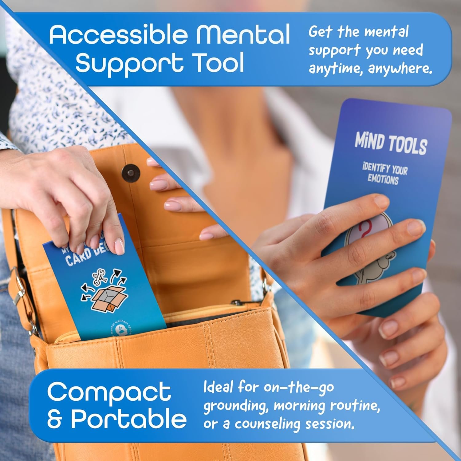 My Essential Self-Care Tools Card Deck, Mindfulness Cards for Promoting Mental Coping Skills & Calm, Resilience Building for Men/Women, 1 Deck/52 Pieces with Guidebook - Image 8