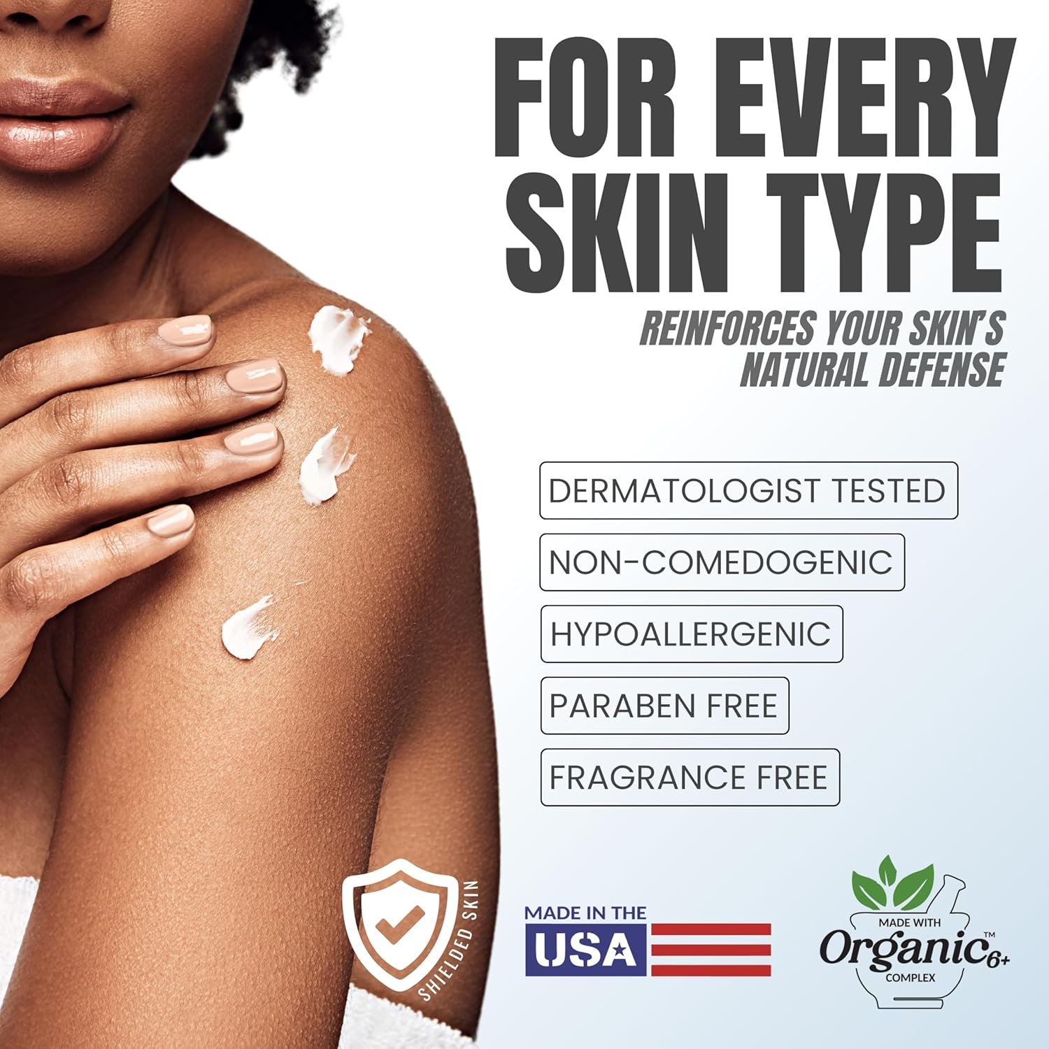 Alozera Hyaluronic Acid Body Lotion with Aloe & Stem Cells, Daily Moisturizing Lotion for Dry, Sensitive Skin Hydration, Non-Greasy, Lightweight Moisturizer, Fragrance-Free, 16.9 oz - Image 6