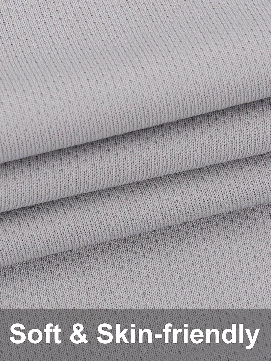 Men's Dry Fit Moisture Wicking 3 & 5 Pack Tech Performance Mesh Quick Dry Active Athletic Crew T Shirts - Image 5