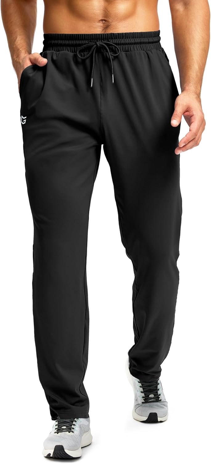 G Gradual Men's Sweatpants with Zipper Pocket Workout Athletic Track Pants Stretch Tapered Joggers for Gym Running Jogging - Image 3