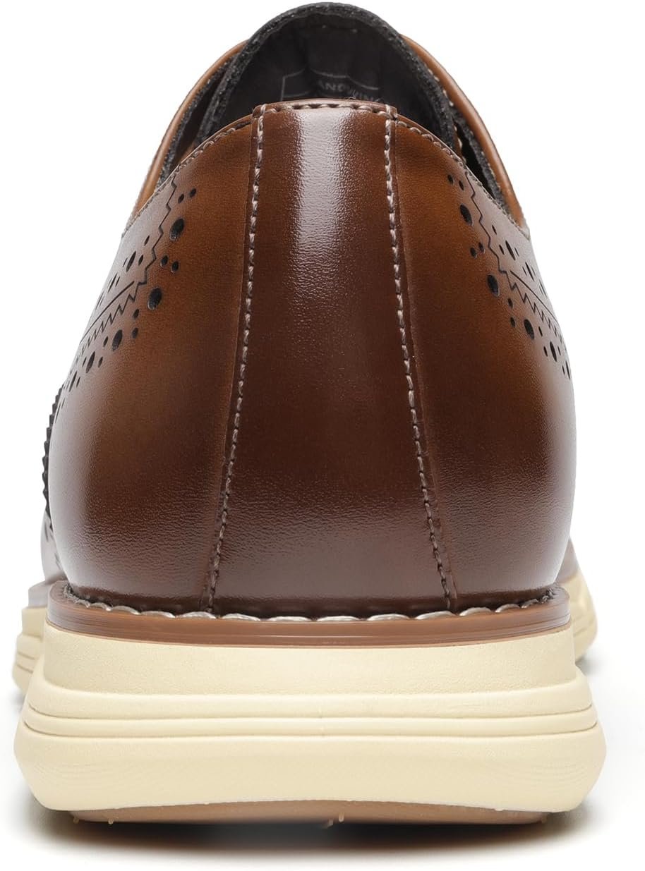 Bruno Marc Men's Crossflex Dress Sneakers Wingtip Derby Casual Oxford Formal Shoes - Image 6