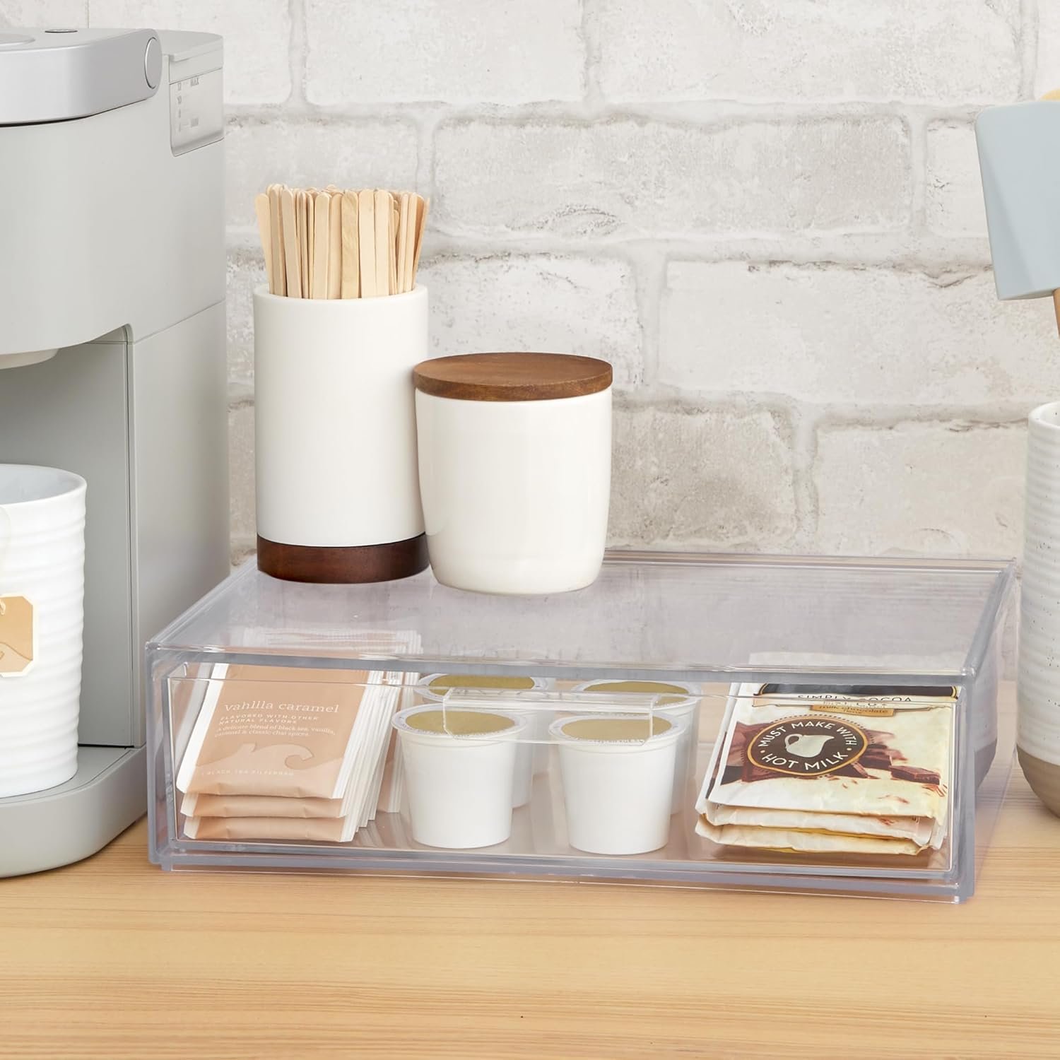 STORi Audrey Stackable Clear Bin Plastic Organizer Drawer | Organize Eyeshadow Palettes, Cosmetics, and Beauty Supplies on a Vanity | Made in USA - Image 5