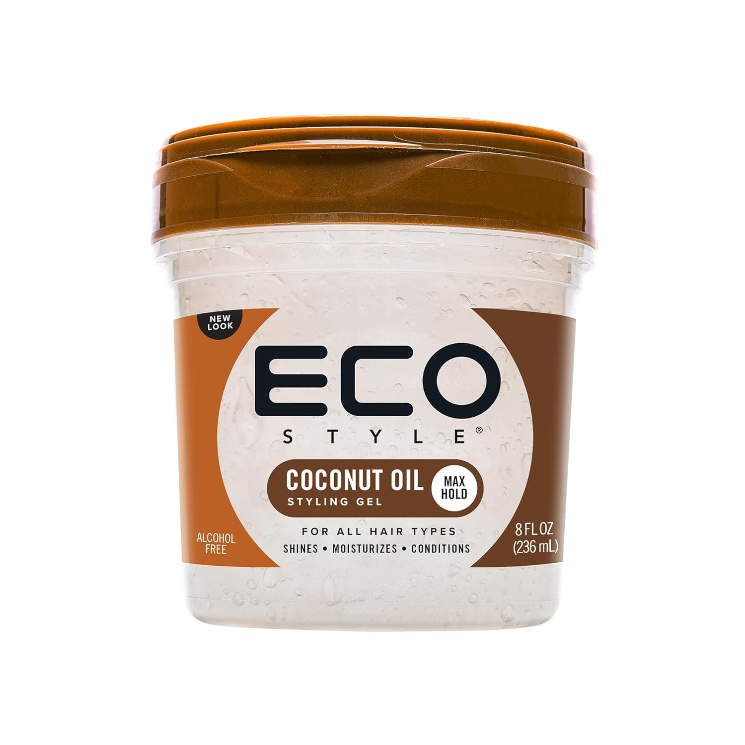 Eco Style Coconut Oil Styling Gel - Adds Luster and Moisturizes Hair - Weightless Styling and Superior Hold - Prevents Breakage and Split Ends - Promotes Scalp Health - Ideal for all Hair - 8 oz - Image 2