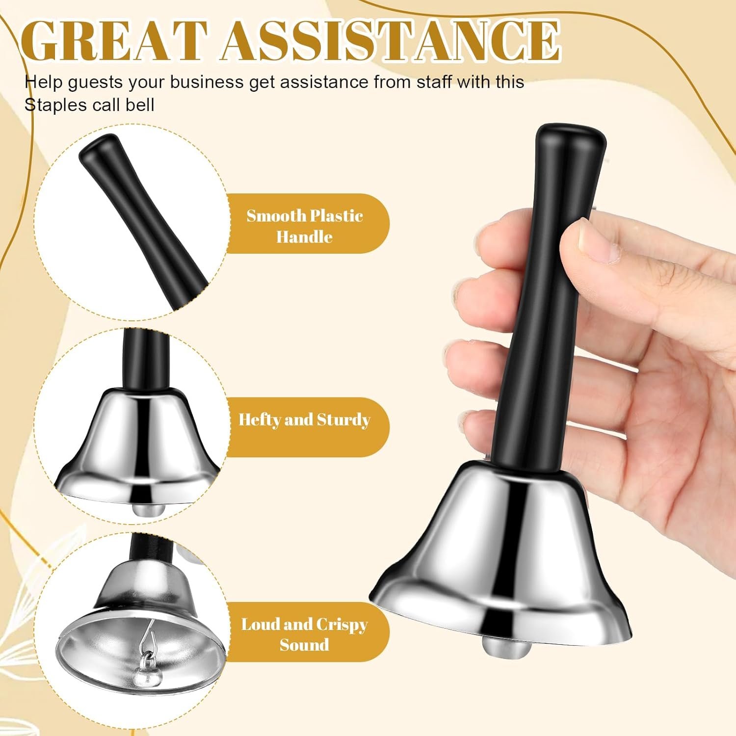 2 Pcs Funny Get Well Gifts for Women Men, After Surgery Recovery Gift Loud Hand Bell and Humor Speedy Surgery Recovery Card with Envelope for Him Her - Image 4