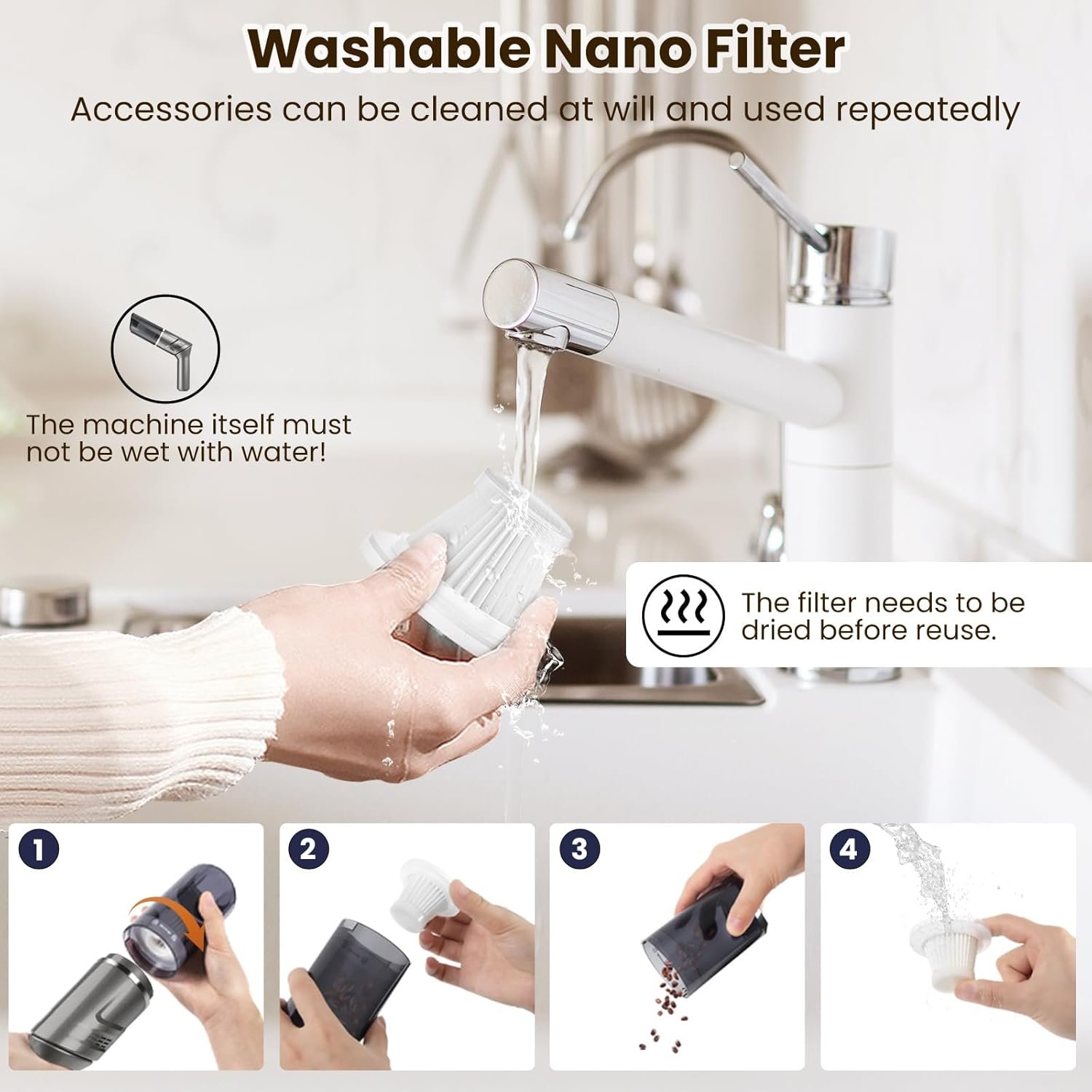 Cordless Car Vacuum Cleaner,Portable Handheld Vacuum with 90° Adjustable Handle,120W / 12000Pa Rechargeable Mini Dust Buster for Cars,Carpets and Pet Hair - Image 7