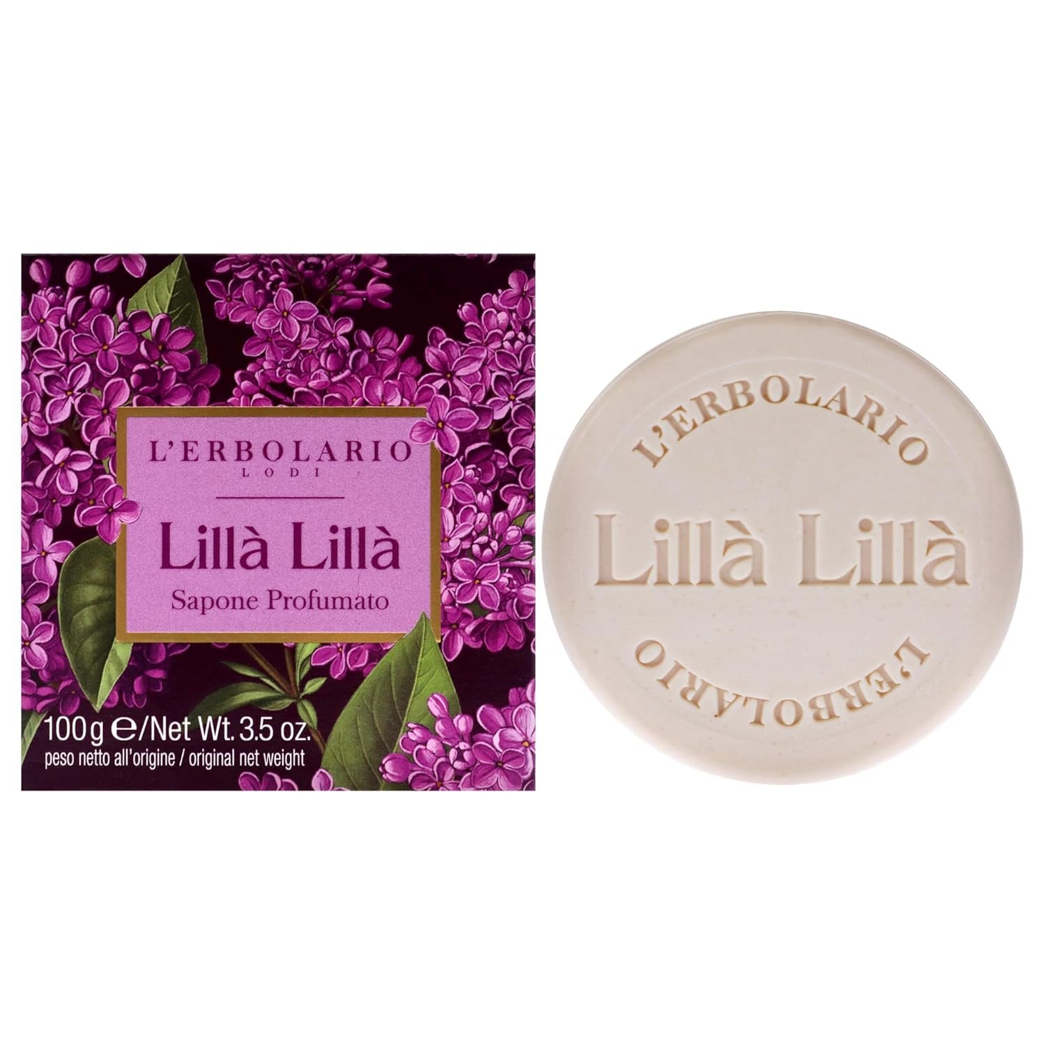 L'Erbolario Lilac Lila Perfumed Soap - Soap Bar Provides Gentle Cleansing Action - Perfumed Body Soap - Rich in Coconut, Sunflower and Canola Oils - Scented Soap for Moisturised Skin - 3.5 oz - Image 2