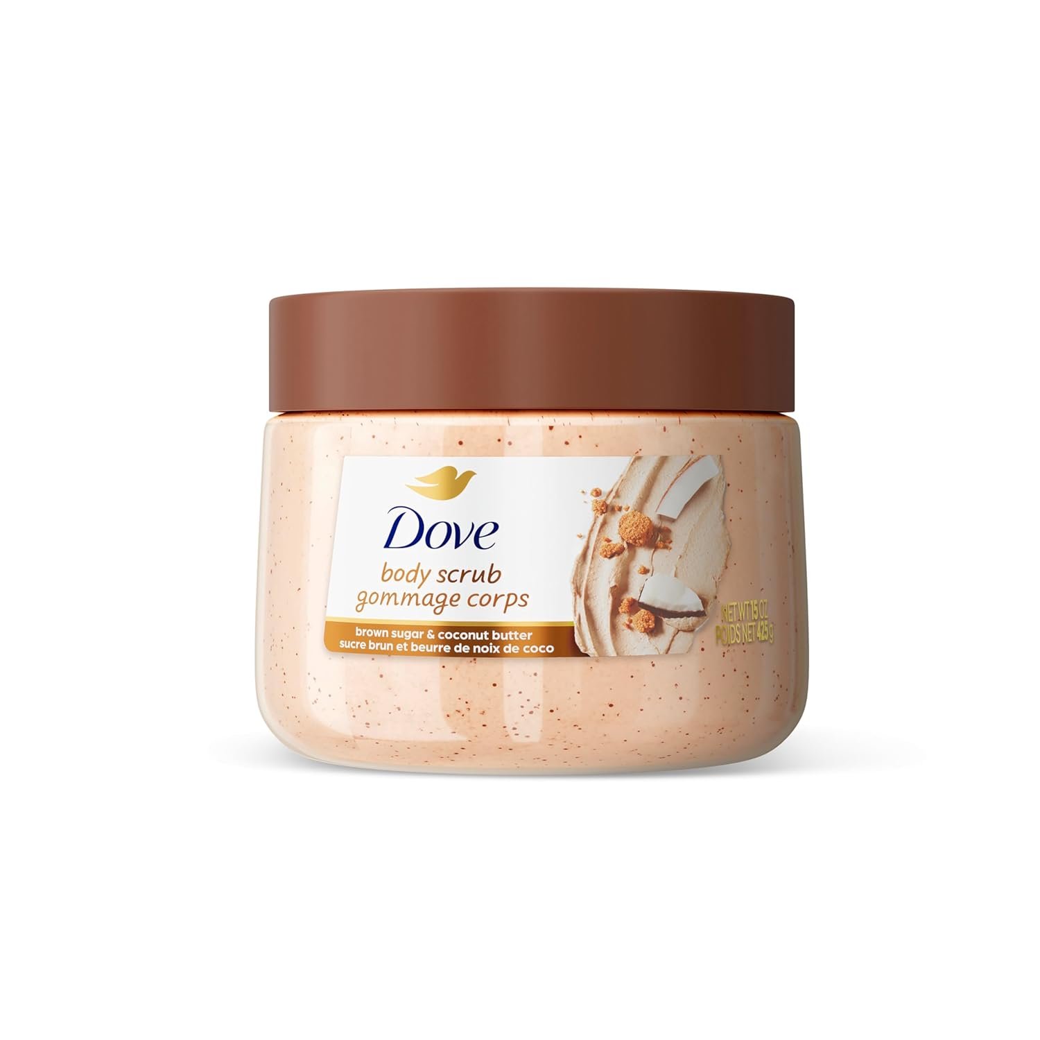 Dove Brown Sugar and Coconut Butter Body Scrub Exfoliates and Deeply Nourishes for Smooth, Radiant Skin 15 oz - Image 2