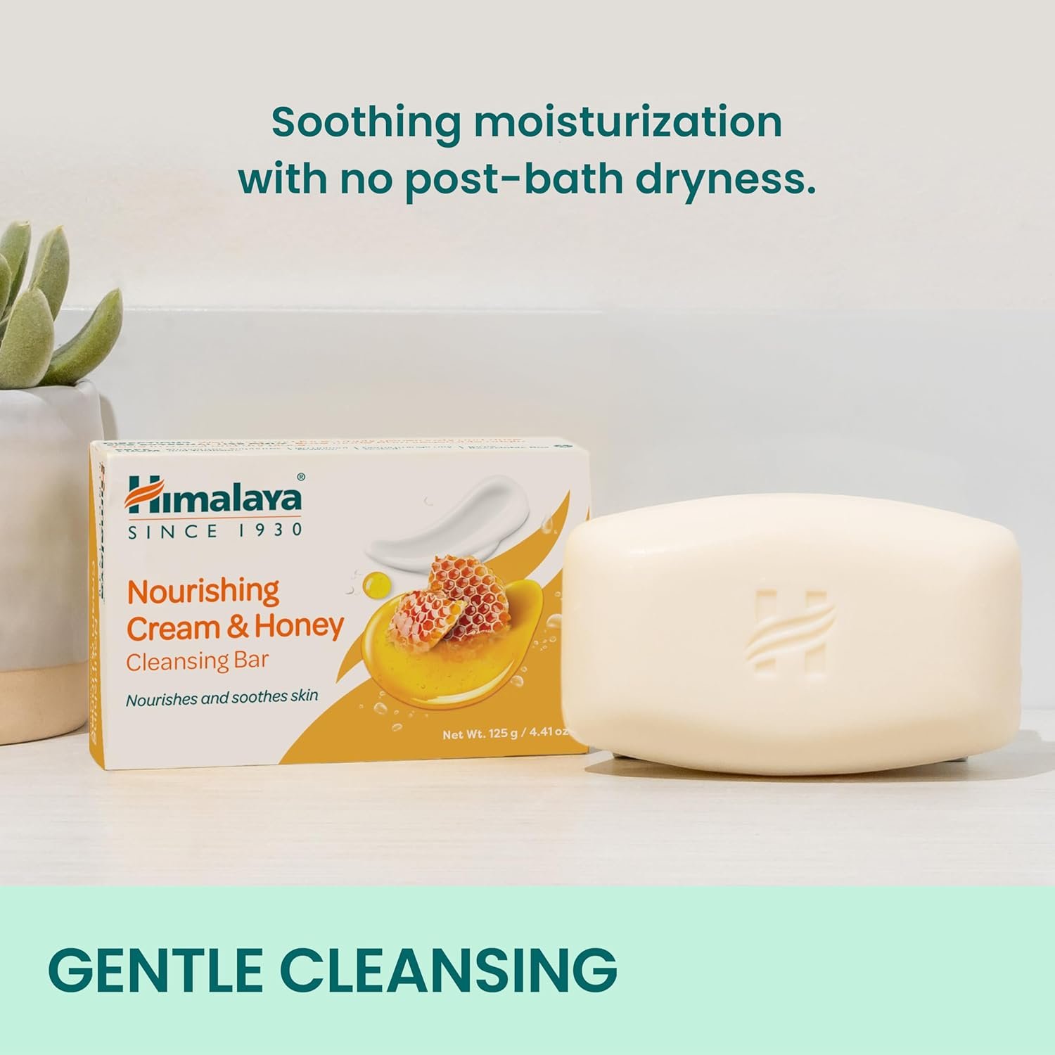 Himalaya Nourishing Cream & Honey Cleansing Bar, Face and Body Soap for Soft Skin, 4.41 oz, 12 Pack - Image 6