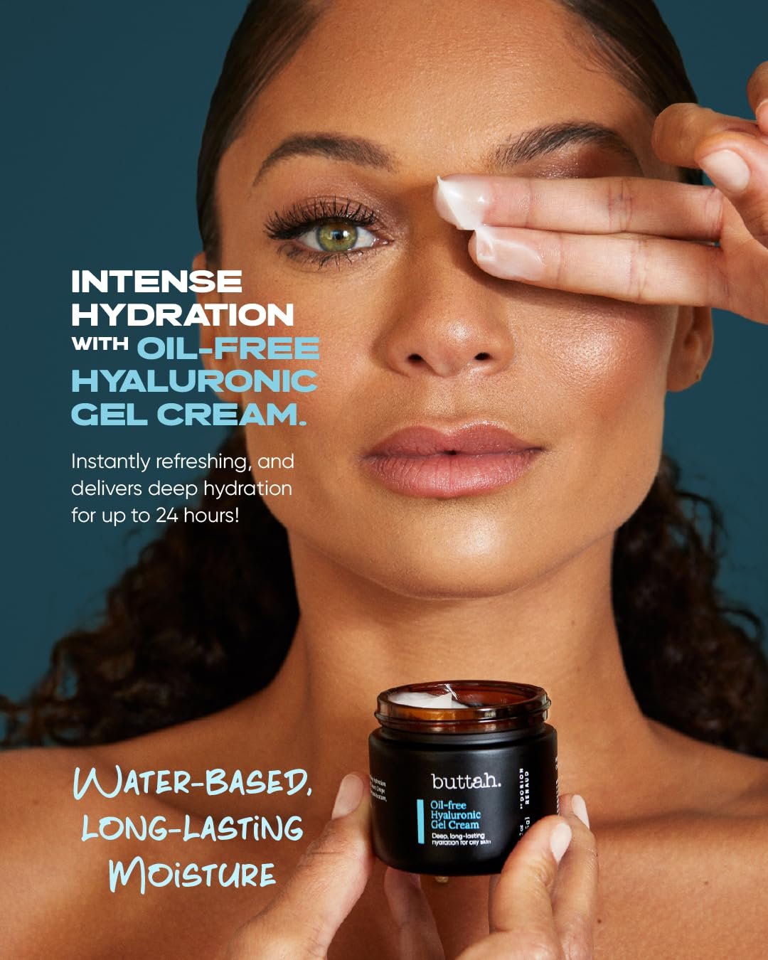 Buttah Skin by Dorion Renaud Oil-Free Hyaluronic Gel Cream 2oz - Daily Moisturizer - Hyaluronic Acid for Deep Hydration - AM & PM Moisturizer - Naturally Based Skin Care - Black-Owned Skincare - Image 4