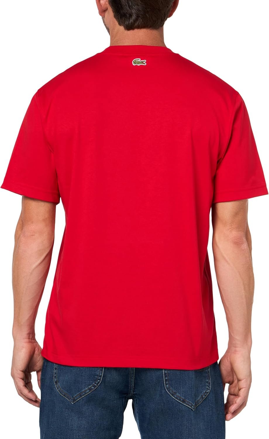 Lacoste Mens Crew Neck Short Sleeve Classic Fit Branding T-Shirt - Image 3