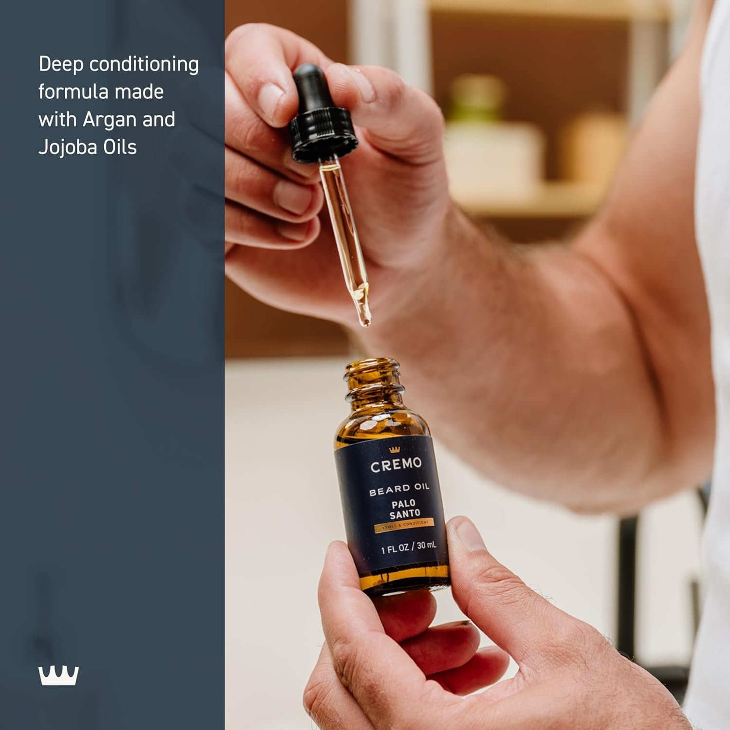 Cremo Beard Oil, Palo Santo (Reserve Collection), 1 fl oz - Restore Natural Moisture and Soften Your Beard To Help Relieve Beard Itch - Image 5