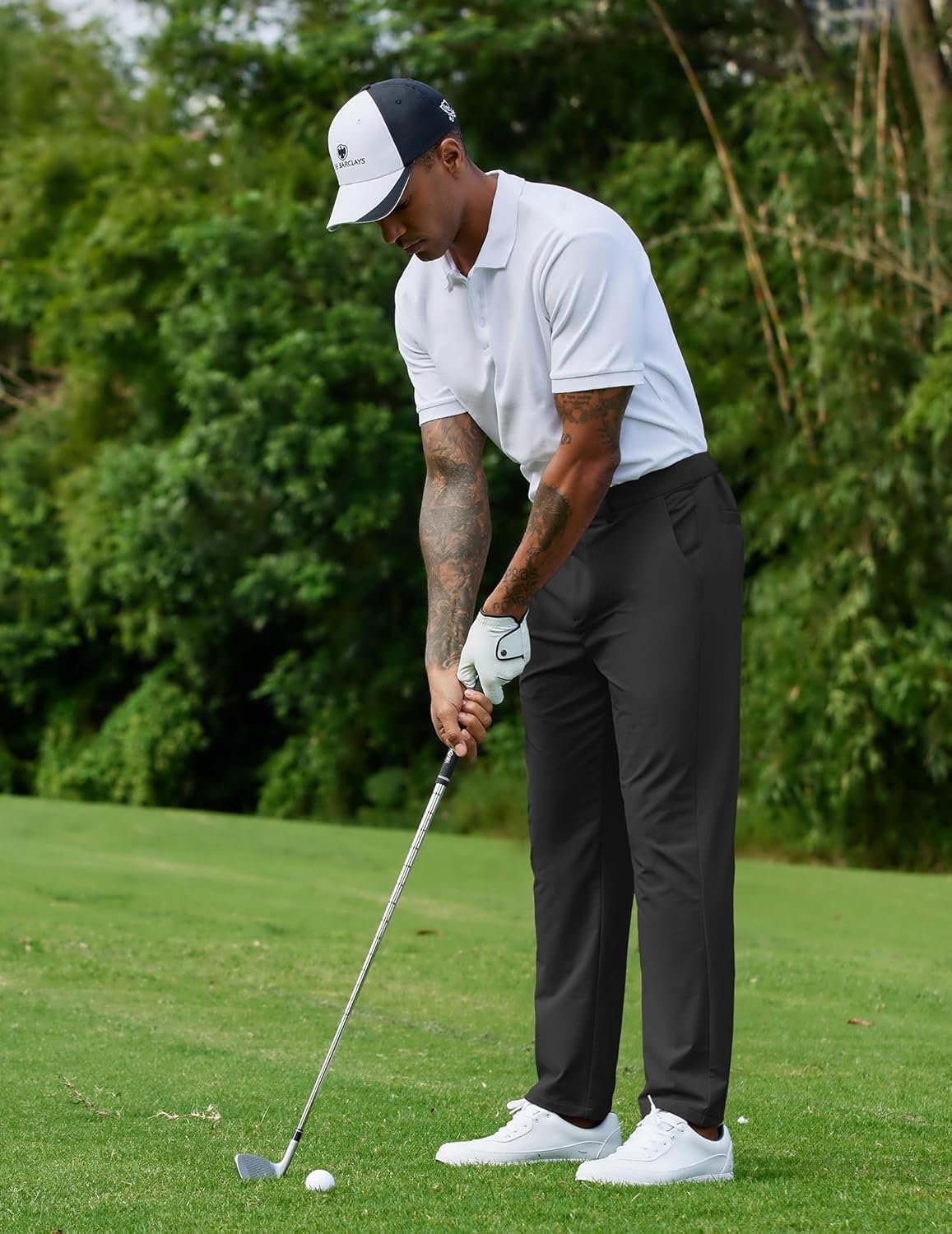 COOFANDY Mens Golf Pants Stretch Work Dress Pants Quick Dry Lightweight Pants Casual Slim Fit Slacks with Pockets - Image 3