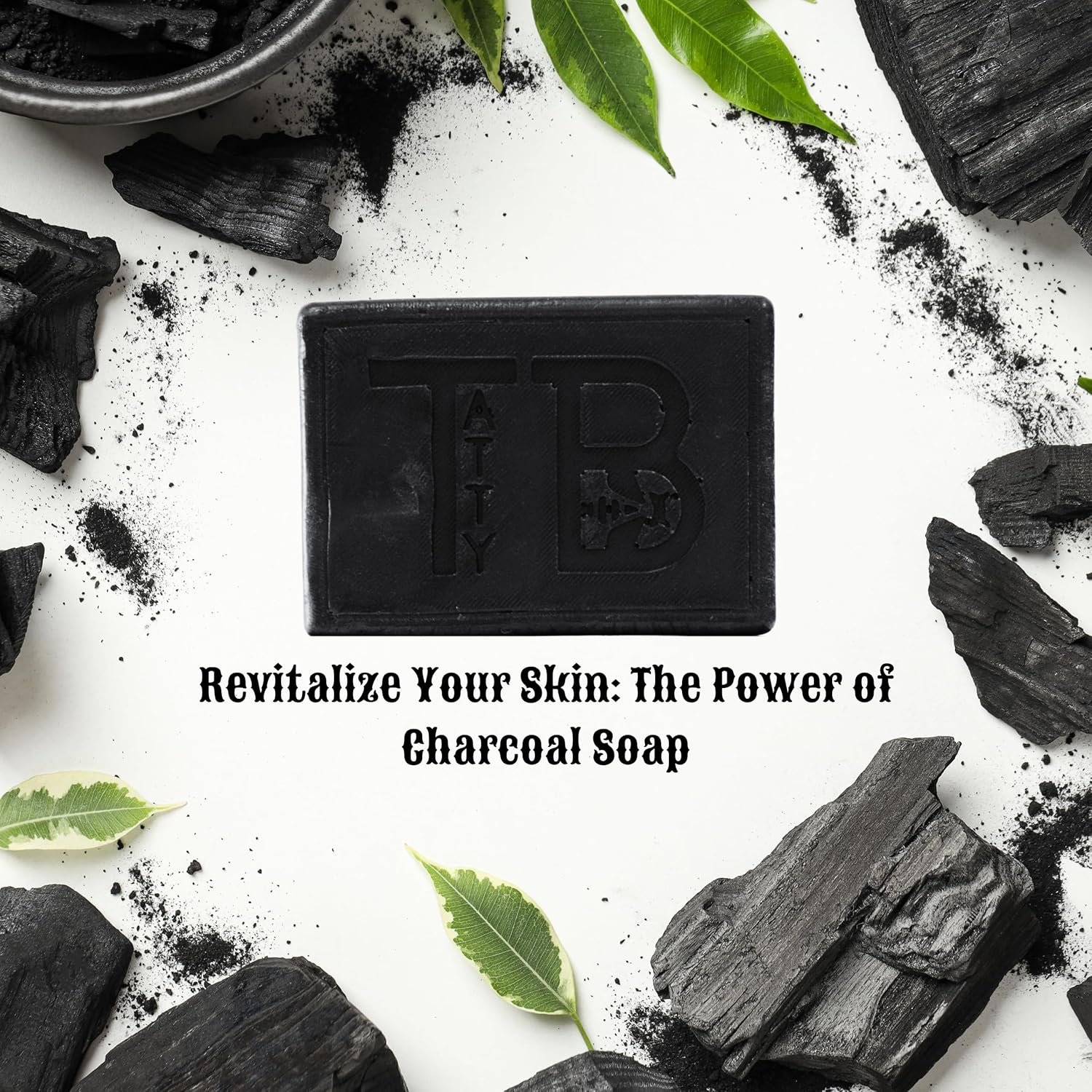 Activated Charcoal Soap Bar – All-Natural Deep Cleansing & Detoxifying Soap for Face & Body, Gentle & Vegan Formula for Sensitive Skin, 5 oz - Image 8