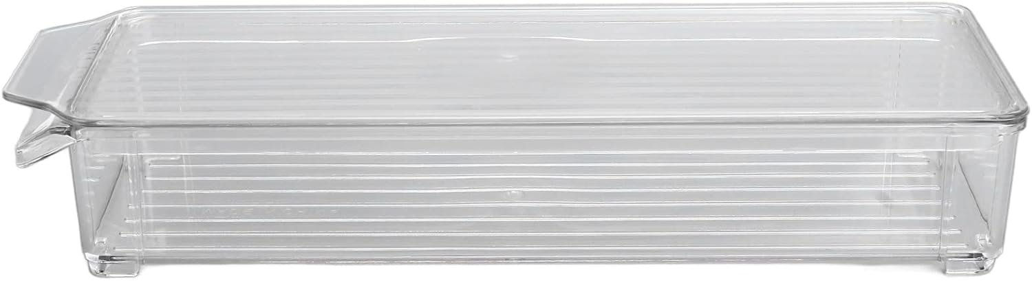 Prep Containers with Lids, Clear Food Storage Box Stackable Kitchen Storage Bins Clear Stackable Storage Bins with Lids for Home (Narrow and short (with cover)) - Image 10