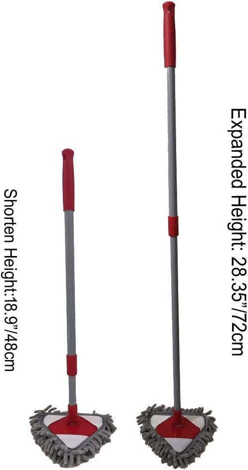 Small Triangular Mop-Mini Housekeeping Cleaning Microfiber Chenille Extension-Type Mop - Image 3